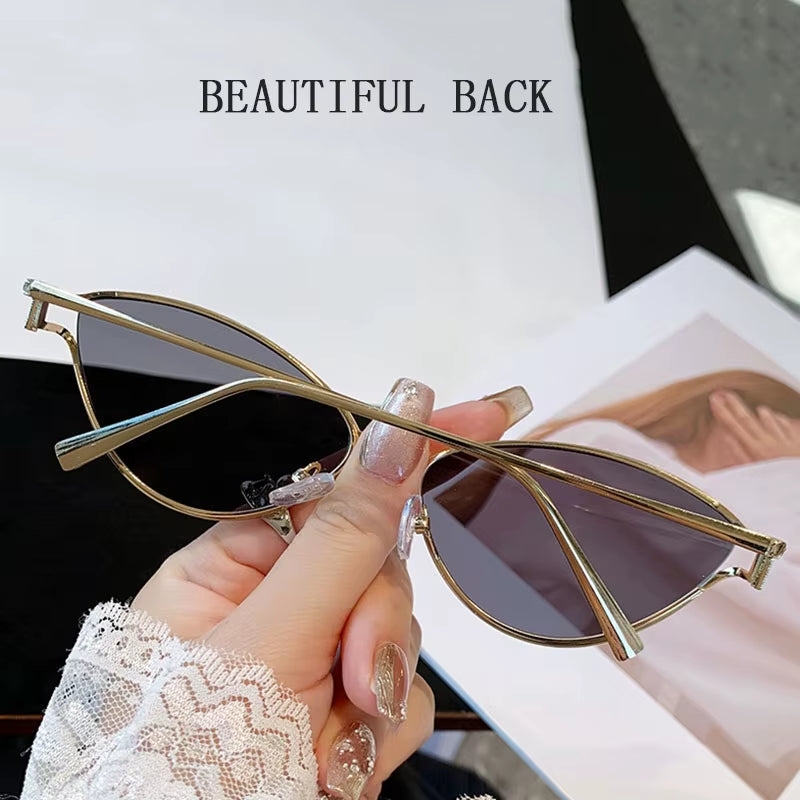 2024 Cat Eye Sunglasses Women Trendy Vintage Vacation Designer Luxury Glasses Lentes De Sol Mujer Lunette Soleil Femme Vasos