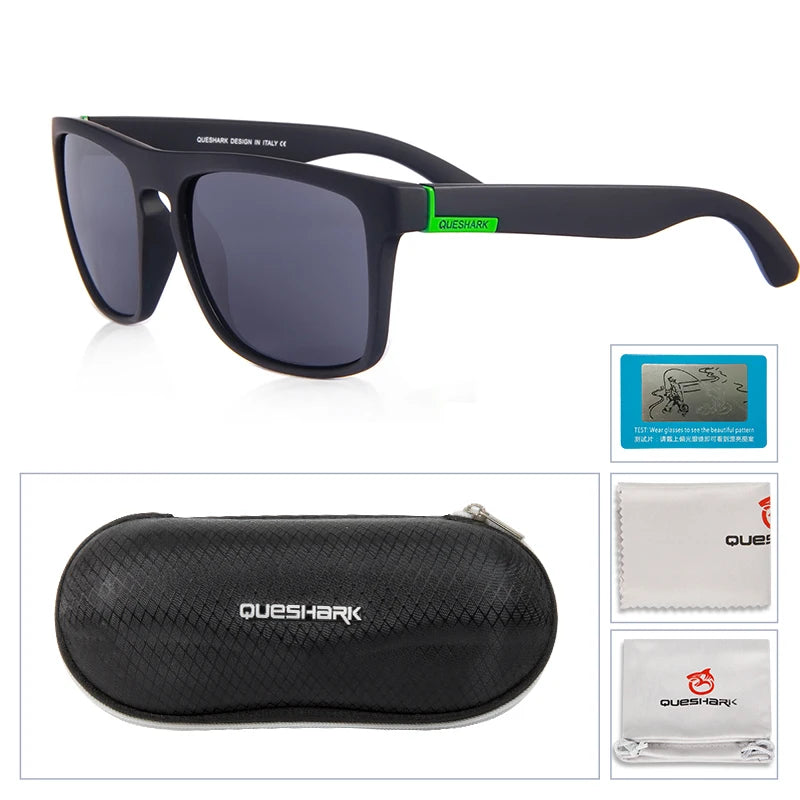 Queshark Colorful Cycling Sunglasses Polarized Road Bike Glasses Sports Hiking Riding Goggles Uv Protection Bicycle Eyewear