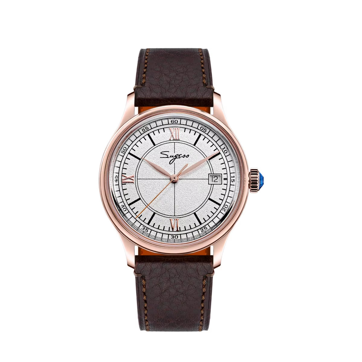 Watch Men 38Mm Minimalism Automation Mechanical Wristwatches for Tianjin Movement Dome Sapphire Crystal Simple New 2025