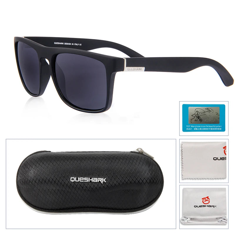 Queshark Colorful Cycling Sunglasses Polarized Road Bike Glasses Sports Hiking Riding Goggles Uv Protection Bicycle Eyewear