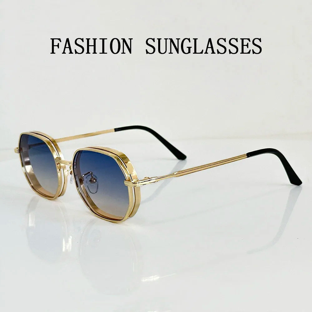 Square Sunglasses Women Trendy and Fashionable Vintage Steampunk Sunglasses Men Luxe Retro Fashion Glasses Lentes De Sol Mujer