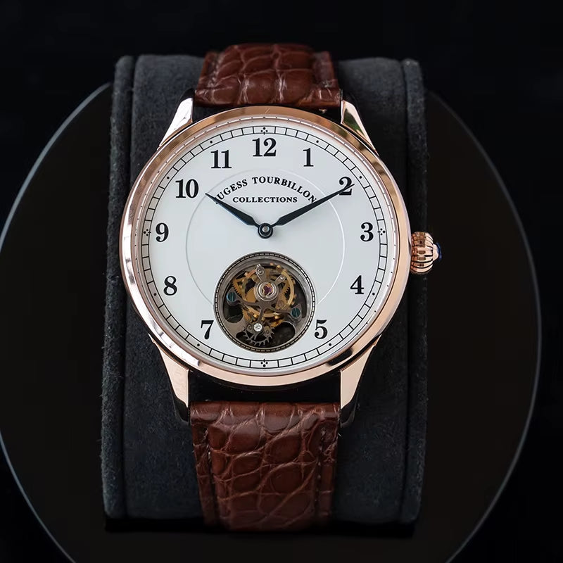 Genuine Tourbillon Business Men Watch Original ST8000 Movement Luxury Skeleton Mechanical Watches Sapphire Wristwatches