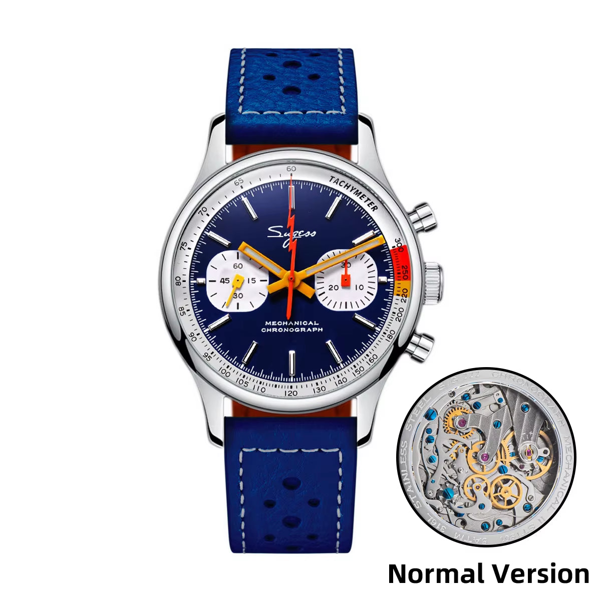 Chronograph Watch for Man ST19 Swanneck Movement Mechanical Wristwatches Sapphire Crystal Pilot Military Racing Clock New