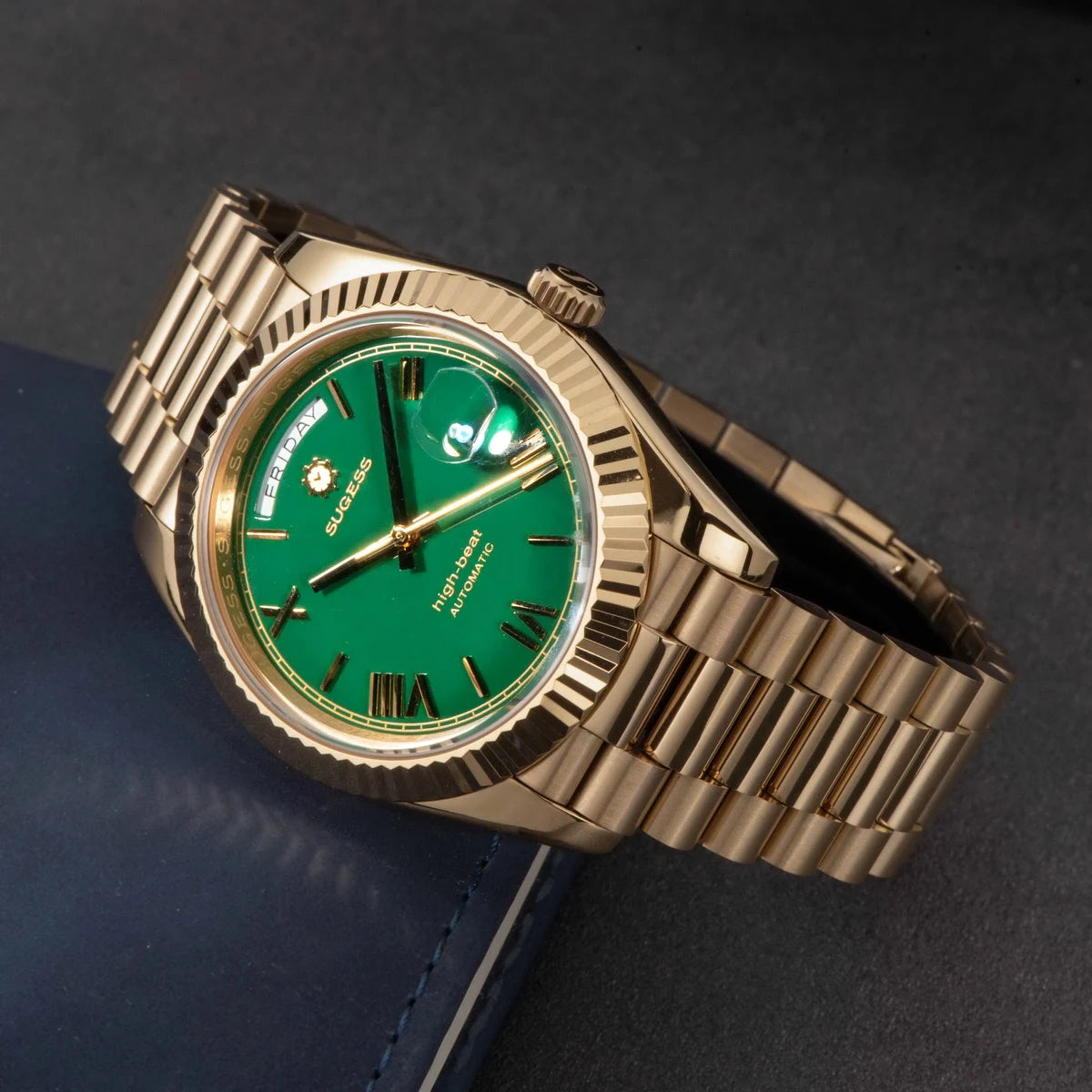 DD40 Men'S Watches Automatic Day Date Mechanical Wristwatch Peacock SL3034 Movement Sapphire Waterproof Luxury Retro New