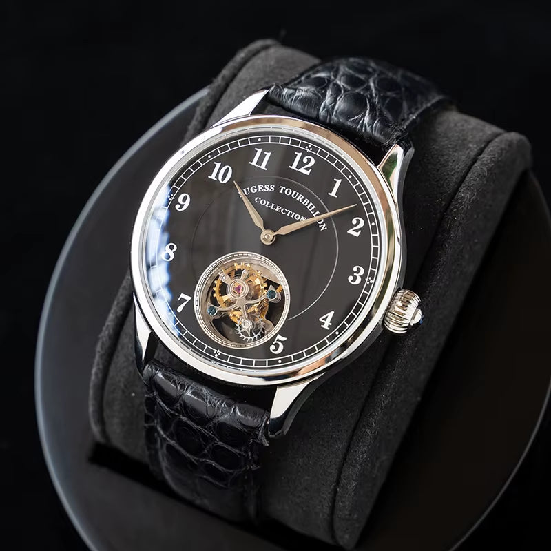 Genuine Tourbillon Business Men Watch Original ST8000 Movement Luxury Skeleton Mechanical Watches Sapphire Wristwatches