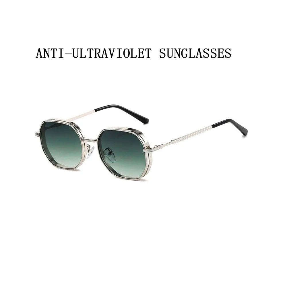 Square Sunglasses Women Trendy and Fashionable Vintage Steampunk Sunglasses Men Luxe Retro Fashion Glasses Lentes De Sol Mujer