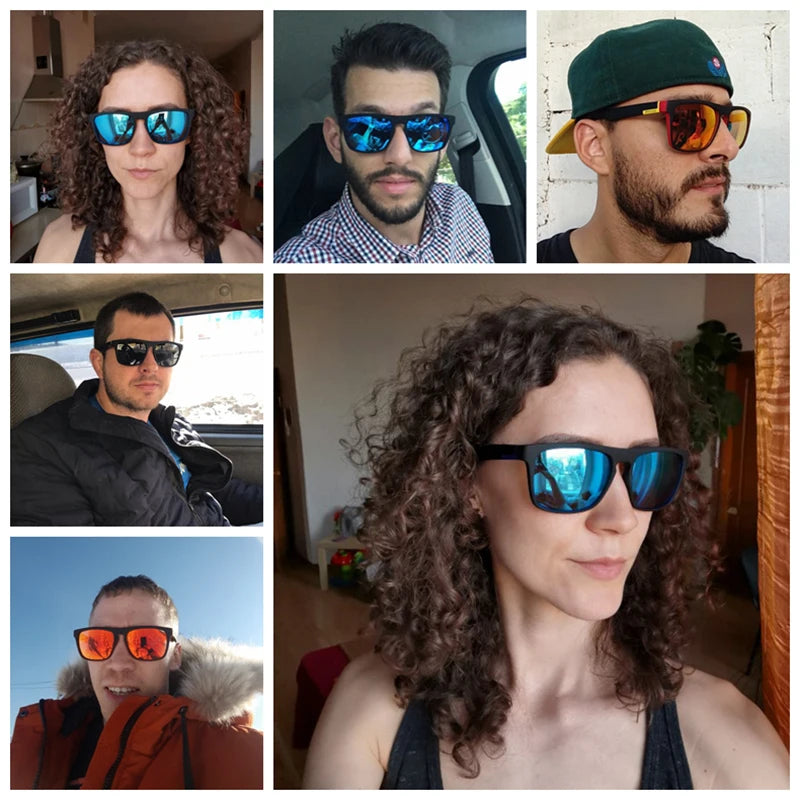 Queshark Colorful Cycling Sunglasses Polarized Road Bike Glasses Sports Hiking Riding Goggles Uv Protection Bicycle Eyewear